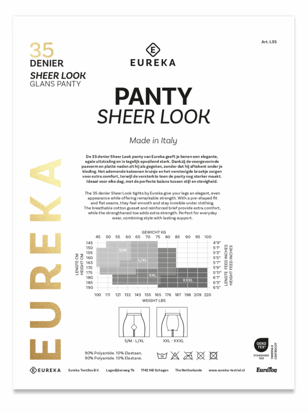 Eureka SHEER LOOK panty 35 denier. NATUREL art.nr. L35