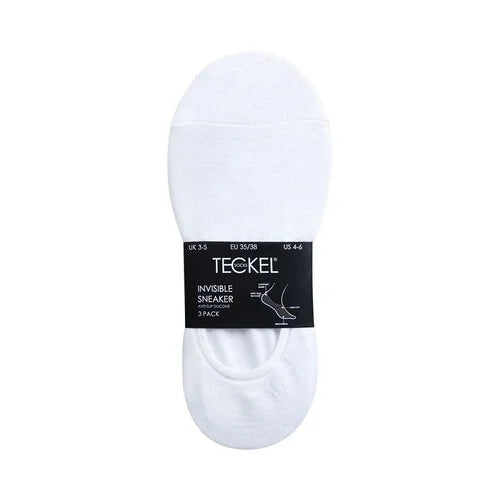 Cotton sneaker anti-slip silicone, Wit. 3-pack. 51600