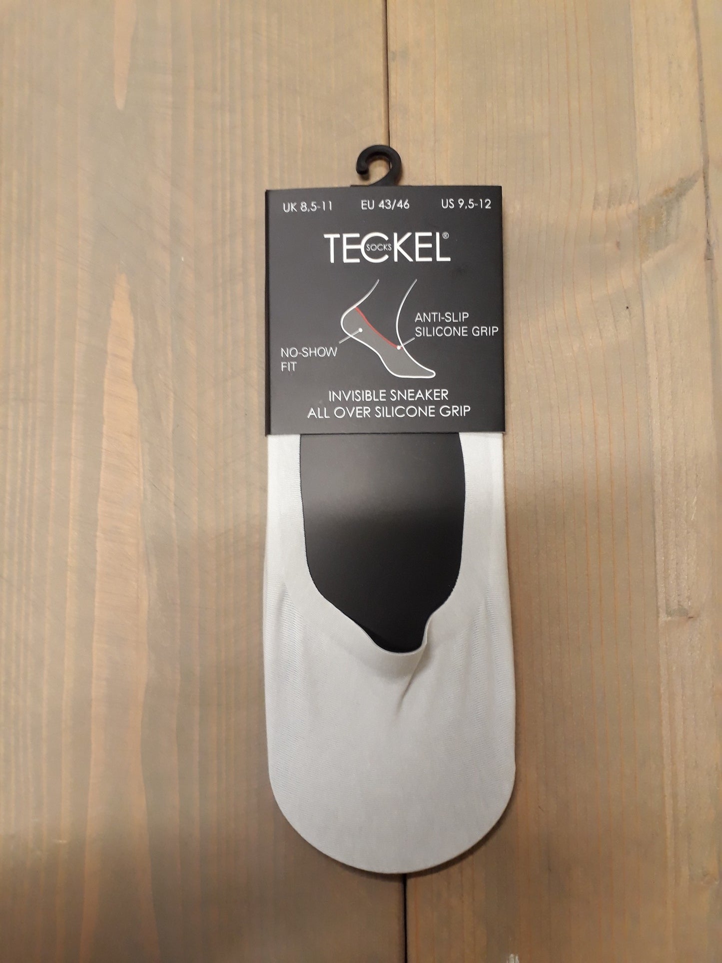 Invisible sneaker met rondom silicone rand. Wit. art.nr.540