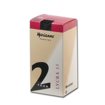 Marianne panty Muskaat, 2 stuks, 15 den., met Lycra art.nr. 425