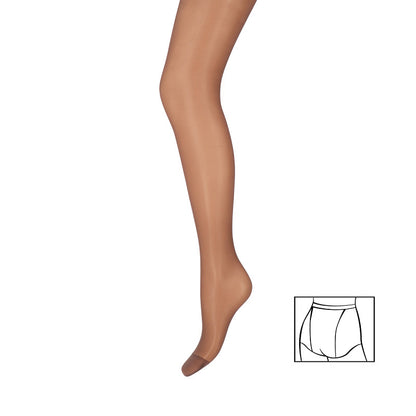 Marianne panty's voor grote maat Mokka, 2 stuks 15 den. met Lycra-  XXL art.nr. 426