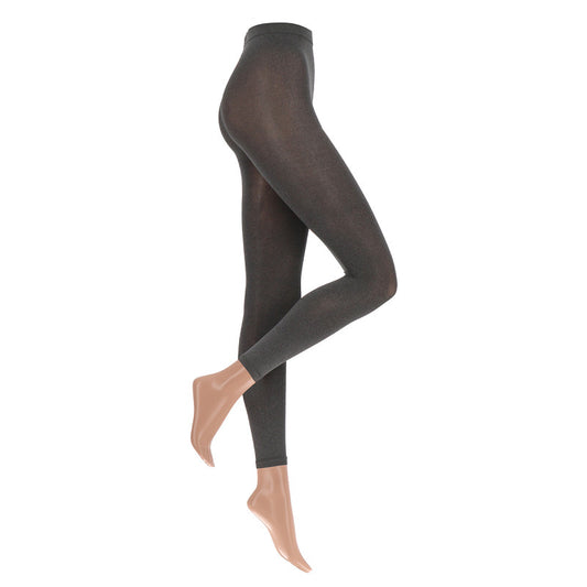 Dames legging GREY Melange MarcMarcs velvet opaque 100 3D. art.nr. 86510
