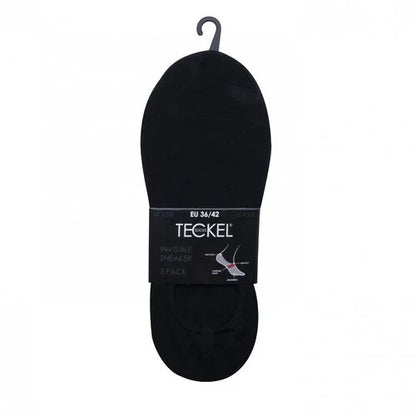 Cotton sneaker anti-slip silicone, Zwart. 3-pack. 51600